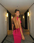 Sleeveless Evening Dress with Big Bow Backless for Gala and Wedding Guest